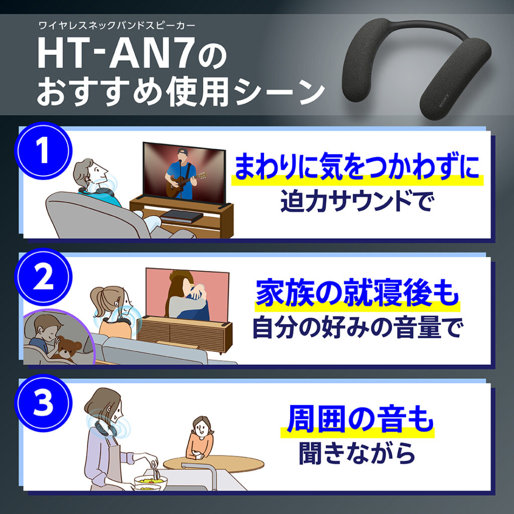 ワイヤレスネックバンド スピーカーＨＴ－ＡＮ７オススメ